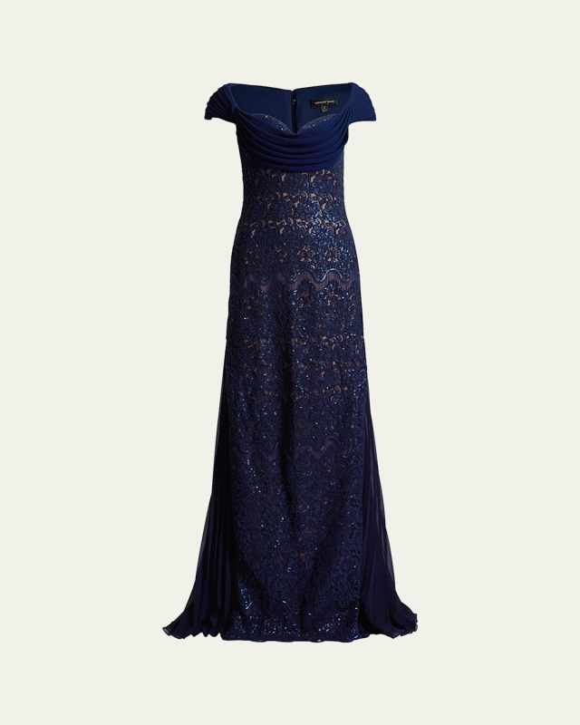Sweetheart Sequin Lace Gown